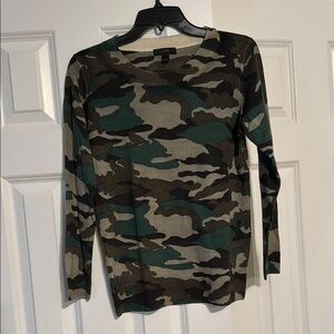 J crew camo long sleeve size s